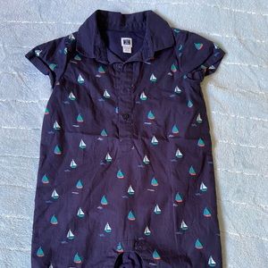 Janie and jack Blue boats baby clothing